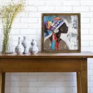 Image of MZM695 Multicolor Decorative Framed MDF Painting