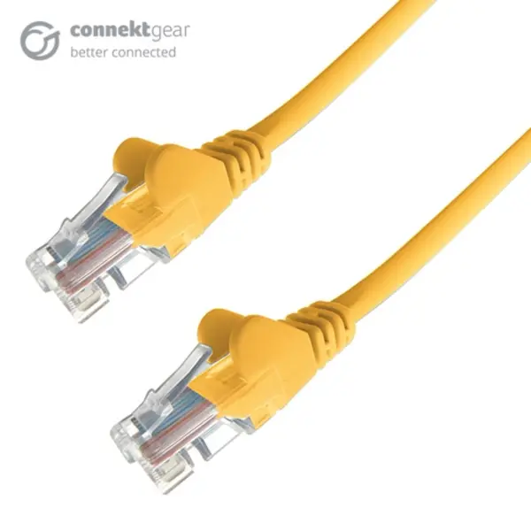 Image of Connekt Gear 7m RJ45 CAT5e UTP Stranded Flush Moulded Network Cable - 24AWG - Yellow