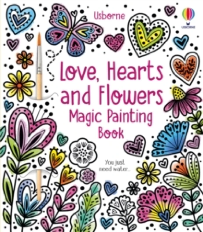 Image of Love, Hearts and Flowers Magic Painting Book Paperback / softback