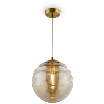 Image of Maytoni Lighting - Maytoni Modern - Vinare Modern Vinare Brass Pendant Ceiling Light Glass Shade