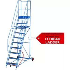 Image of Loops - 13 Tread Mobile Warehouse Stairs Anti Slip Steps 4.25m Portable Safety Ladder