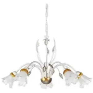 Image of Onli Lancia 5 Light Multi Arm Pendant Ceiling Light, White