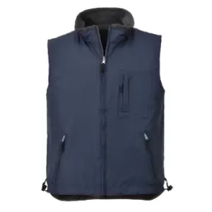 Image of Portwest Mens Fleece Lined Reversible Bodywarmer Navy L