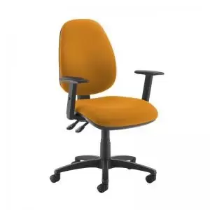 Image of Jota high back operator chair with adjustable arms - Solano Yellow