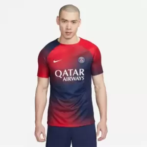 Image of Nike Paris Saint Germain Pre Match Home Shirt 2023 2024 Adults - Blue