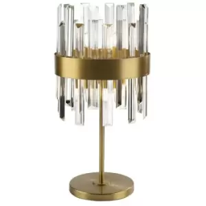 Image of Schuller Grace 6 Light Glass Table Lamp Gold, Transparent, G9