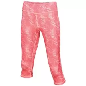 Image of Professional PINCHA Stretch 3/4 Leggings womens Tights in Pink - Sizes UK 10,UK 12,UK 14,UK 16,UK 8