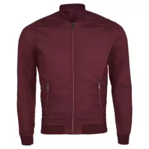 Image of SOLS Unisex Roscose Bomber Jacket (L) (Oxblood)