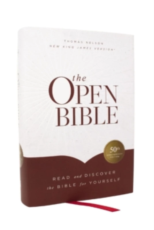 Image of The Open Bible: Read and Discover the Bible for Yourself (NKJV, Hardcover, Red Letter, Comfort Print) Hardback