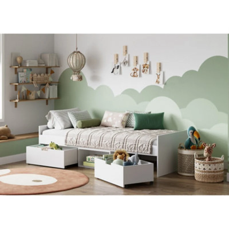 Image of KUDL Flash Single 3FT Cabin Bed with 2 Drawers White F3W