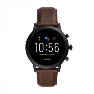 Image of Fossil The Carlyle HR Gen 5 Mens Leather Strap Smartwatch