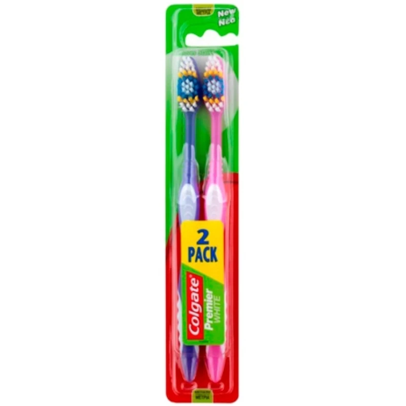 Image of Colgate Premier White Medium Toothbrushes - 2 pcs 2-102674