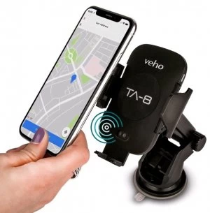 Image of Veho Universal in-car smartphone cradle with Qi Wireless charging