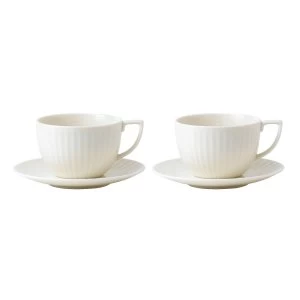 Image of Wedgwood Jasper conran tisbury set 2 t.cups saucers