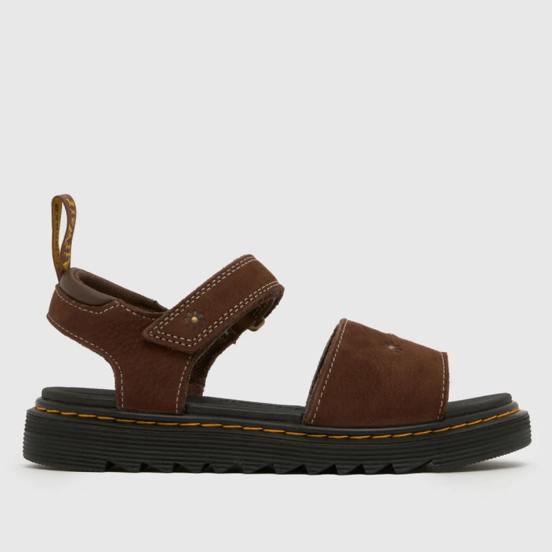 Image of Dr. Martens Dark Brown Shore Marlowe II Girls Junior Sandals Dark Brown UK 1 (EU 33)