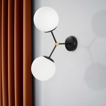 Image of Damar - 6342 Black White Wall Lamp