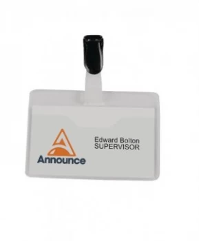 Image of Announce Visitor Name Badge 60x90mm (Pack of 25) PV00921