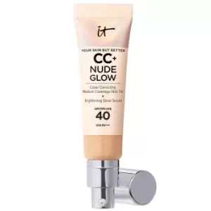 Image of IT Cosmetics CC+ and Nude Glow Lightweight Foundation and Glow Serum with SPF40 32ml (Various Shades) - Medium Tan