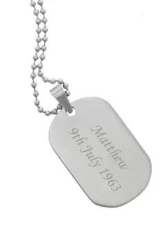 Image of Stainless Steel Dog Tag Necklace - Silver