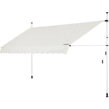 Image of Clamp Awning Telescopic Balcony Canopy 150 - 400cm Retractable Sunshade Beige, 200cm (de)