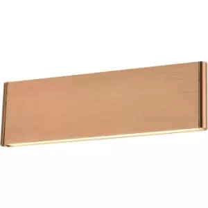 Image of 8W LED Up / Down Wall Light, Brushed Bronze Finish Warm White (Non-Dimmable)