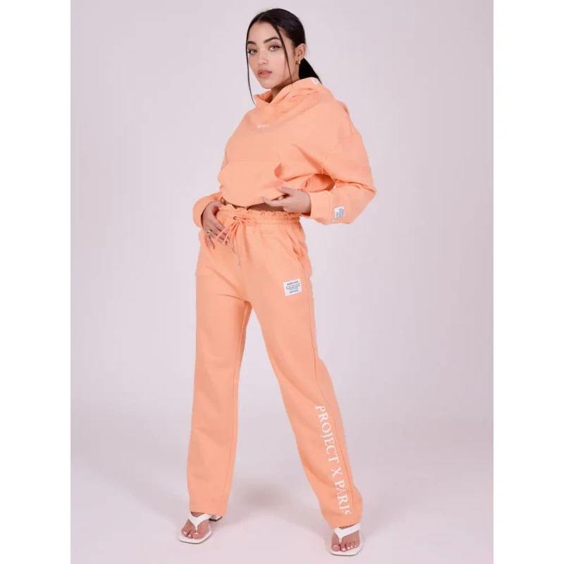 Image of Project X Paris Womens logo script jogging trousers Project X Paris Orange Female XS