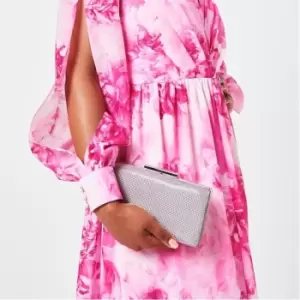 Image of Biba Julien Macdonald Mesh Box Clutch Bag - Silver