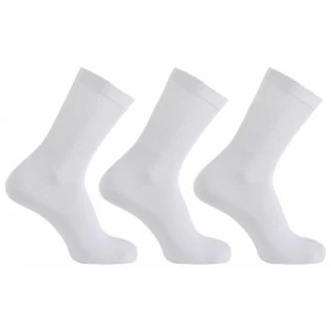 Image of Horizon Sports Crew Socks 3pack White UK Size 8 12