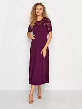 Image of Long Tall Sally Purple Lace Midi Dress, Purple, Size 10, Women