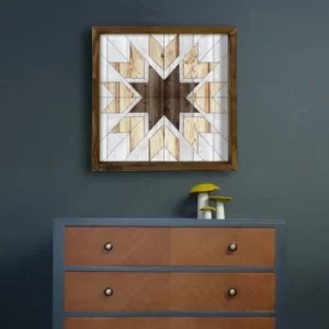 Image of TAH009 Brown White Decorative Framed MDF Painting