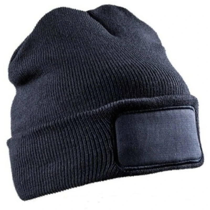 Image of Result Result Men Double Knit Beanie in Navy Navy One Size Male 5059699820241