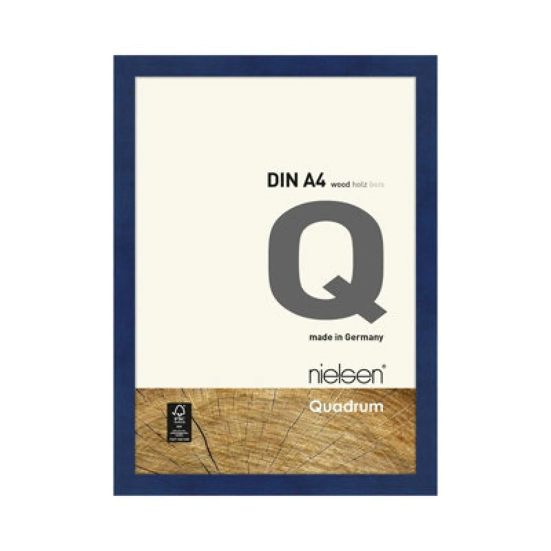 Image of Nielsen Quadrum A4 Blue Wooden Picture Frame