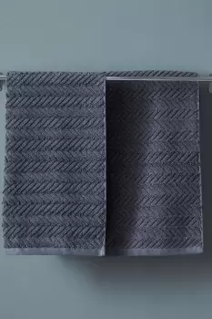 Image of 2 Pack Textured Herringbone Hand Towels
