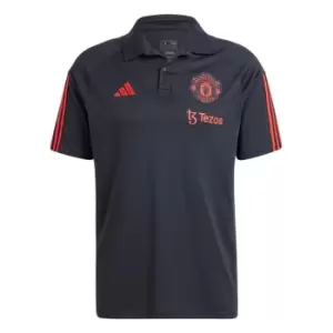 Image of adidas Manchester United Training Polo Shirt 2023 2024 Adults - Black