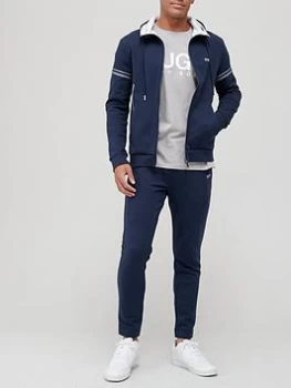 Image of Hugo Boss Zip Through Hoodie Tracksuit Set Navy Size L Men