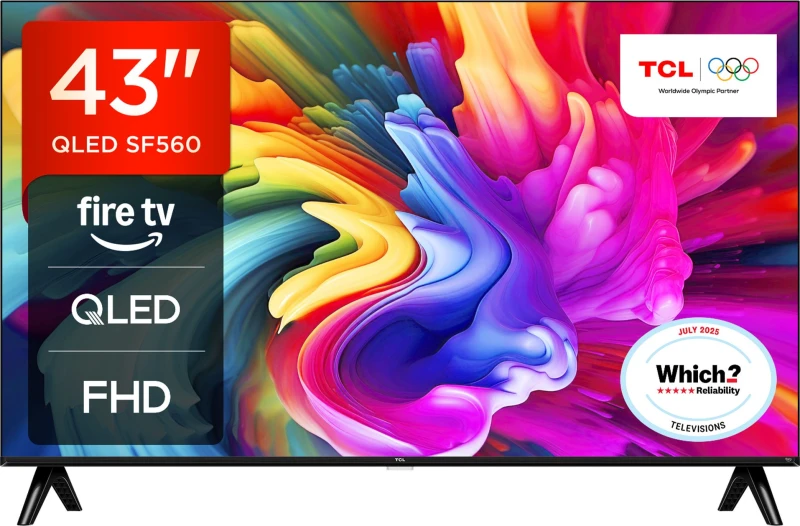 Image of TCL SF560 43" Full HD QLED Smart Fire Freely TV [2025] - 43SF560-UK