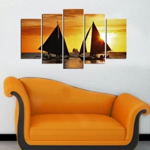 Image of 5MF-41 Multicolor Decorative MDF Painting (5 Pieces)