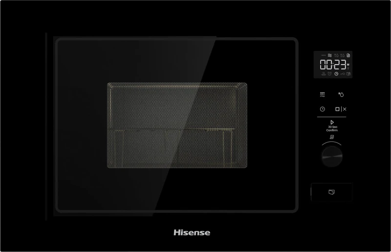 Image of Hisense BIM320G52BGUK 20 Litre 38cm High, Built In Small Microwave With Grill - Black