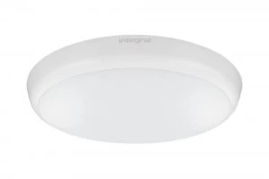 Image of LED Flush Ceiling / Wall Light 12W 4000K 1056lm IK10 Sensor Matt White IP54