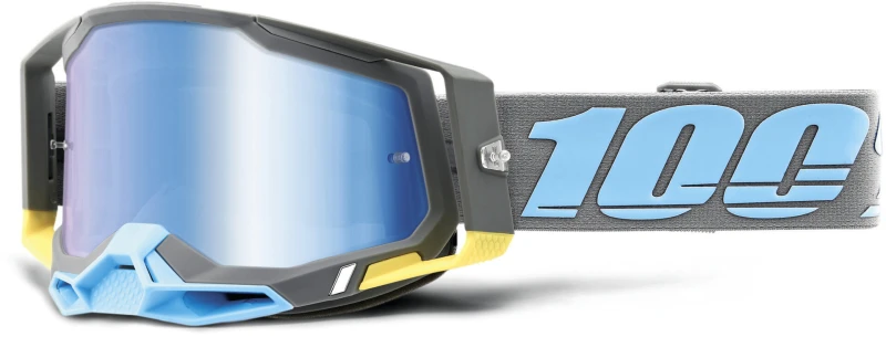 Image of 100% Racecraft II Trinidad Motocross Goggles, grey-blue for Men