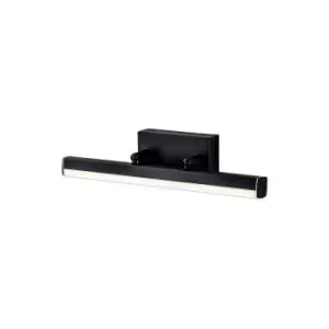 Image of Luminosa Wall Lamp Small Adjustable, 1 x 6W LED, 4000K, 612lm, IP44, Sand Black, 3yrs Warranty