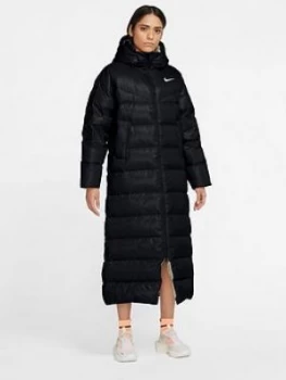 Image of Nike NSW Down Parka - Black, Size XS, Women