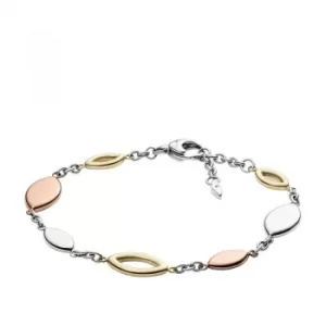 Image of Ladies Fossil Multi colour gold Classics Bracelet