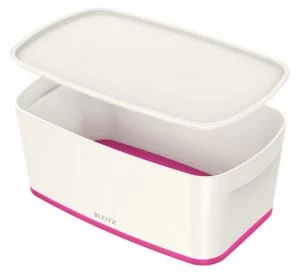Image of Leitz MyBox Small with Lid WOW White Pink