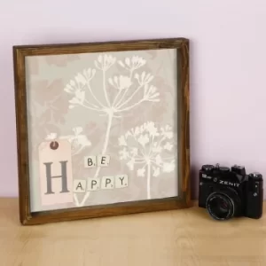 Image of KZM459 Brown Beige Powder Decorative Framed MDF Painting