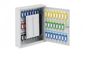 Image of Value Key Cabinet Steel GY Lock and Wall Fixings 48 Keys