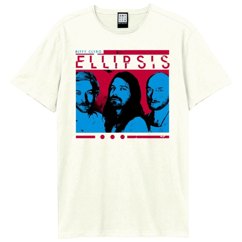 Image of Amplified Amplified Men Ellipsis Biffy Clyro T-Shirt in White Size: X-Small White XS Male 5063574012171