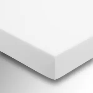 Image of Peacock Blue Hotel 220 Thread Count Plain Dye Double Fitted Sheet, White