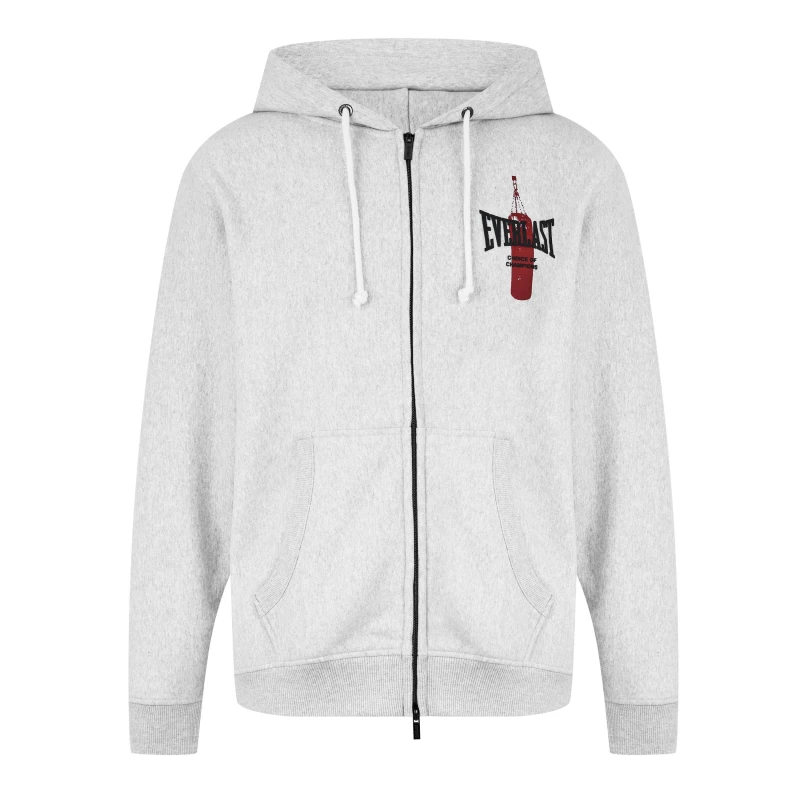 Image of Everlast Choice of Champions Zip Up Hoodie - Grey Grey S