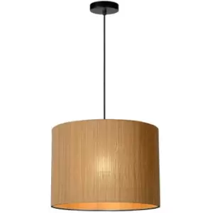 Image of Lucide MAGIUS - Pendant Light - Ø42cm - 1xE27 - Light Wood